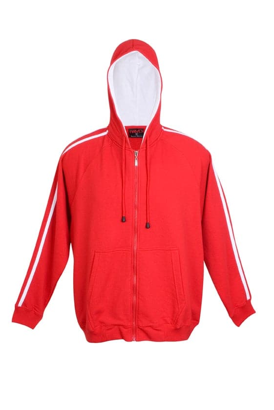 Mens Unbrushed Stripe Sleeve Hoodie - kustomteamwear.com