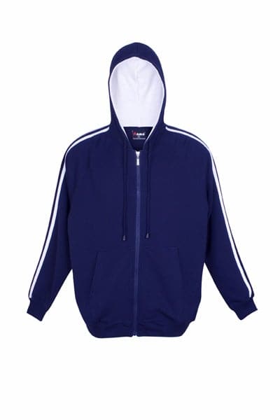 Mens Unbrushed Stripe Sleeve Hoodie - kustomteamwear.com