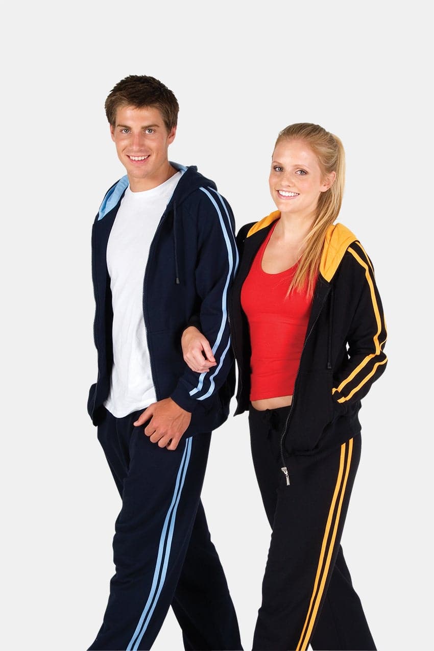 Mens Unbrushed Stripe Sleeve Hoodie - kustomteamwear.com