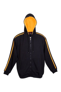 Mens Unbrushed Stripe Sleeve Hoodie - kustomteamwear.com