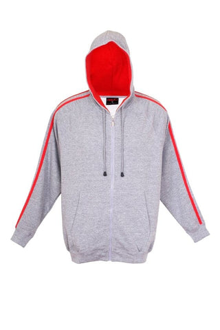 Mens Unbrushed Stripe Sleeve Hoodie - kustomteamwear.com