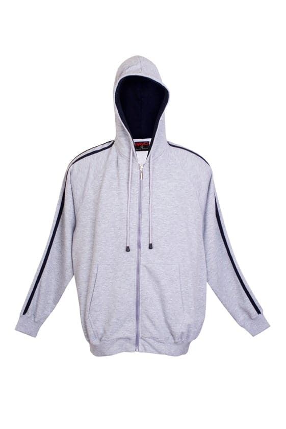 Mens Unbrushed Stripe Sleeve Hoodie - kustomteamwear.com