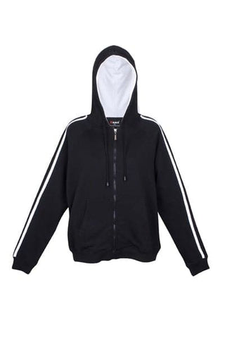 Mens Unbrushed Stripe Sleeve Hoodie - kustomteamwear.com