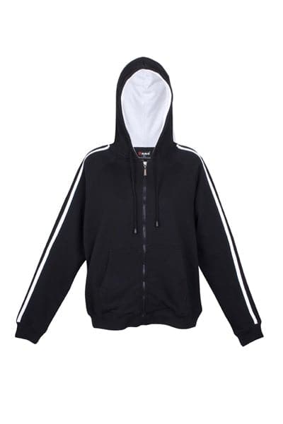 Mens Unbrushed Stripe Sleeve Hoodie - kustomteamwear.com
