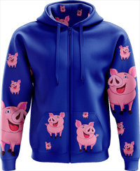 Percy Pig Full Zip Hoodies Jacket - fungear.com.au