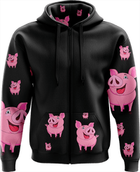Percy Pig Full Zip Hoodies Jacket - fungear.com.au