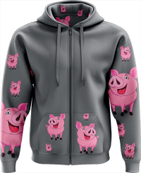 Percy Pig Full Zip Hoodies Jacket - fungear.com.au