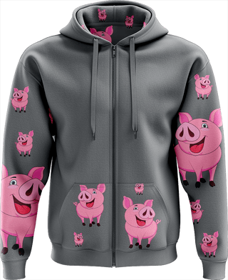 Percy Pig Full Zip Hoodies Jacket - fungear.com.au