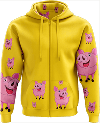Percy Pig Full Zip Hoodies Jacket - fungear.com.au