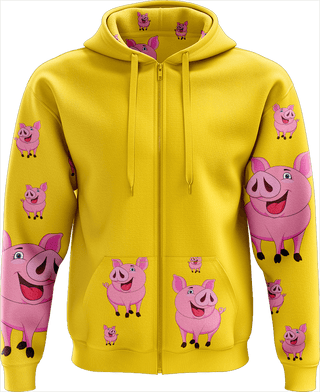 Percy Pig Full Zip Hoodies Jacket - fungear.com.au