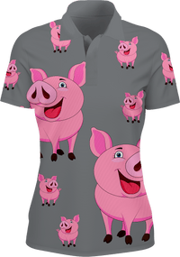 Percy Pig Women's Polo - fungear.com.au