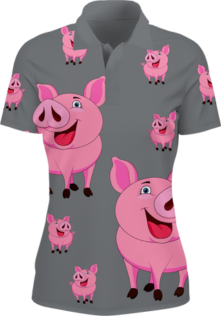 Percy Pig Women's Polo - fungear.com.au