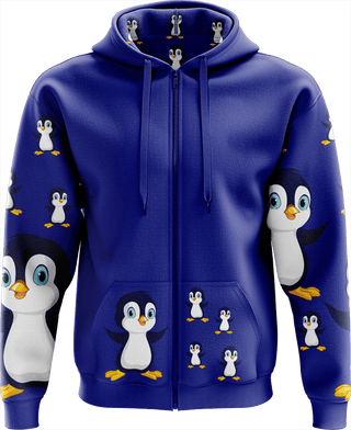 Pranksta Penguin Full Zip Hoodies Jacket - fungear.com.au