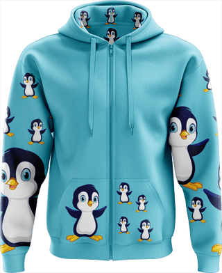 Pranksta Penguin Full Zip Hoodies Jacket - fungear.com.au