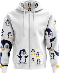 Pranksta Penguin Full Zip Hoodies Jacket - fungear.com.au