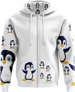 Pranksta Penguin Full Zip Hoodies Jacket - fungear.com.au