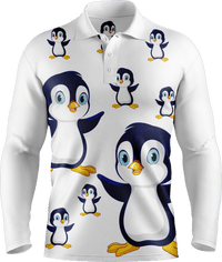 Pranksta Penguin Men's Polo. Long or Short Sleeve - fungear.com.au
