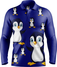 Pranksta Penguin Men's Polo. Long or Short Sleeve - fungear.com.au
