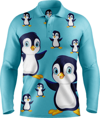 Pranksta Penguin Men's Polo. Long or Short Sleeve - fungear.com.au
