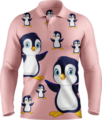 Pranksta Penguin Men's Polo. Long or Short Sleeve - fungear.com.au