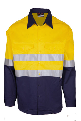 Men Combed Cotton L/S 3M Panel Shirt