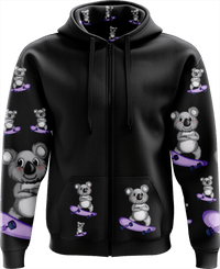 Skater Koala Full Zip Hoodies Jacket - fungear.com.au