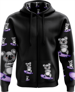 Skater Koala Full Zip Hoodies Jacket - fungear.com.au
