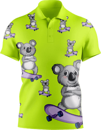Skater Koala Men's Short Sleeve Polo - fungear.com.au