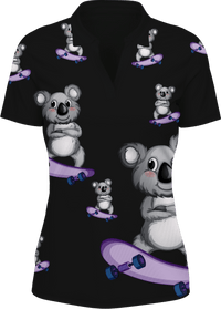 Skater Koala Women's Polo - fungear.com.au