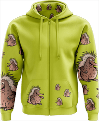 Spunky Echidna Full Zip Hoodies Jacket - fungear.com.au
