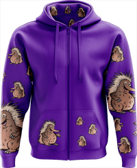Spunky Echidna Full Zip Hoodies Jacket - fungear.com.au