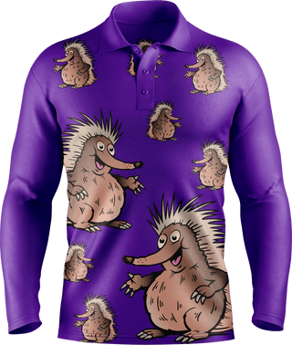 Spunky Echidna Men's Polo - fungear.com.au