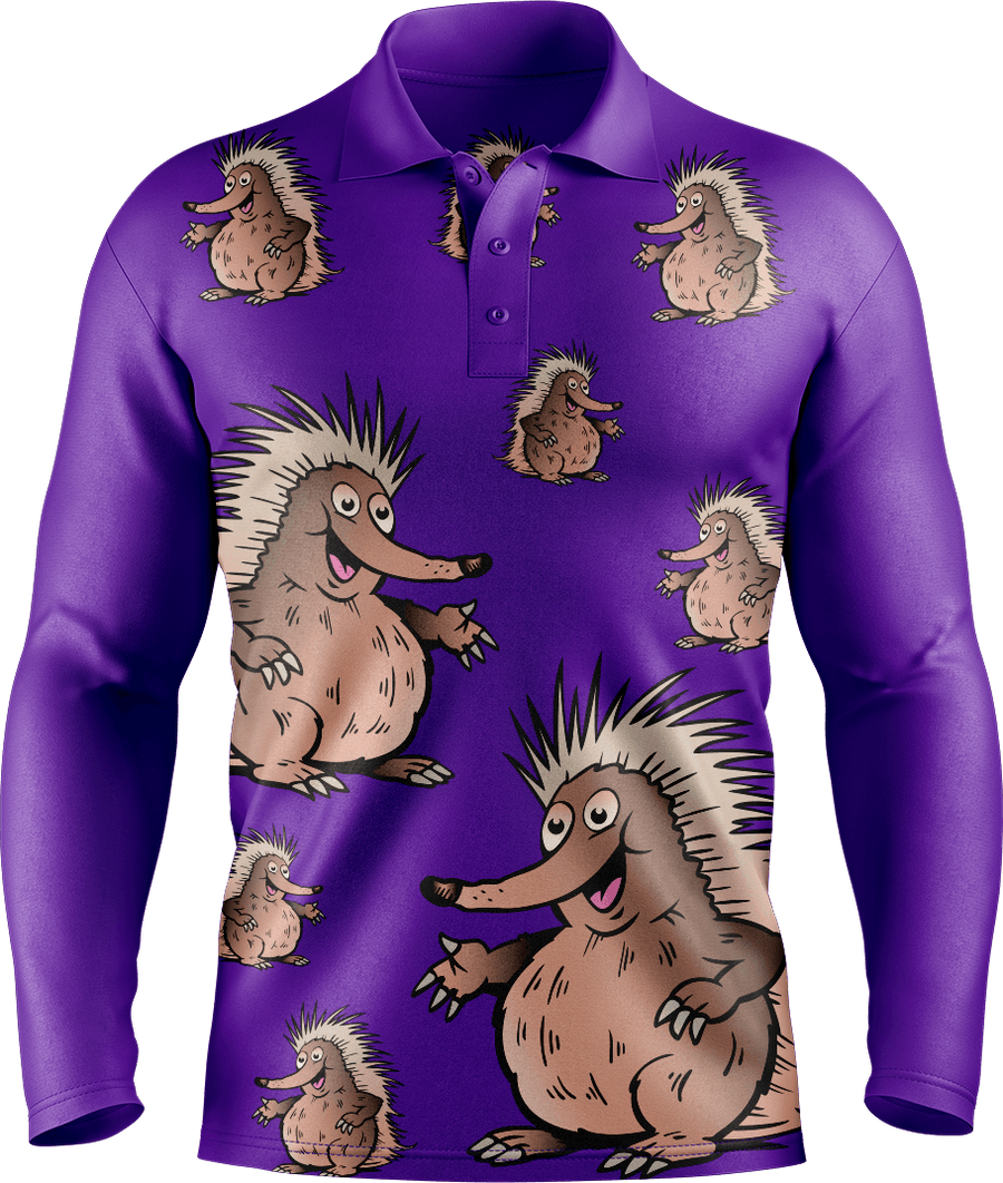 Spunky Echidna Men's Polo - fungear.com.au
