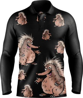 Spunky Echidna Men's Polo - fungear.com.au
