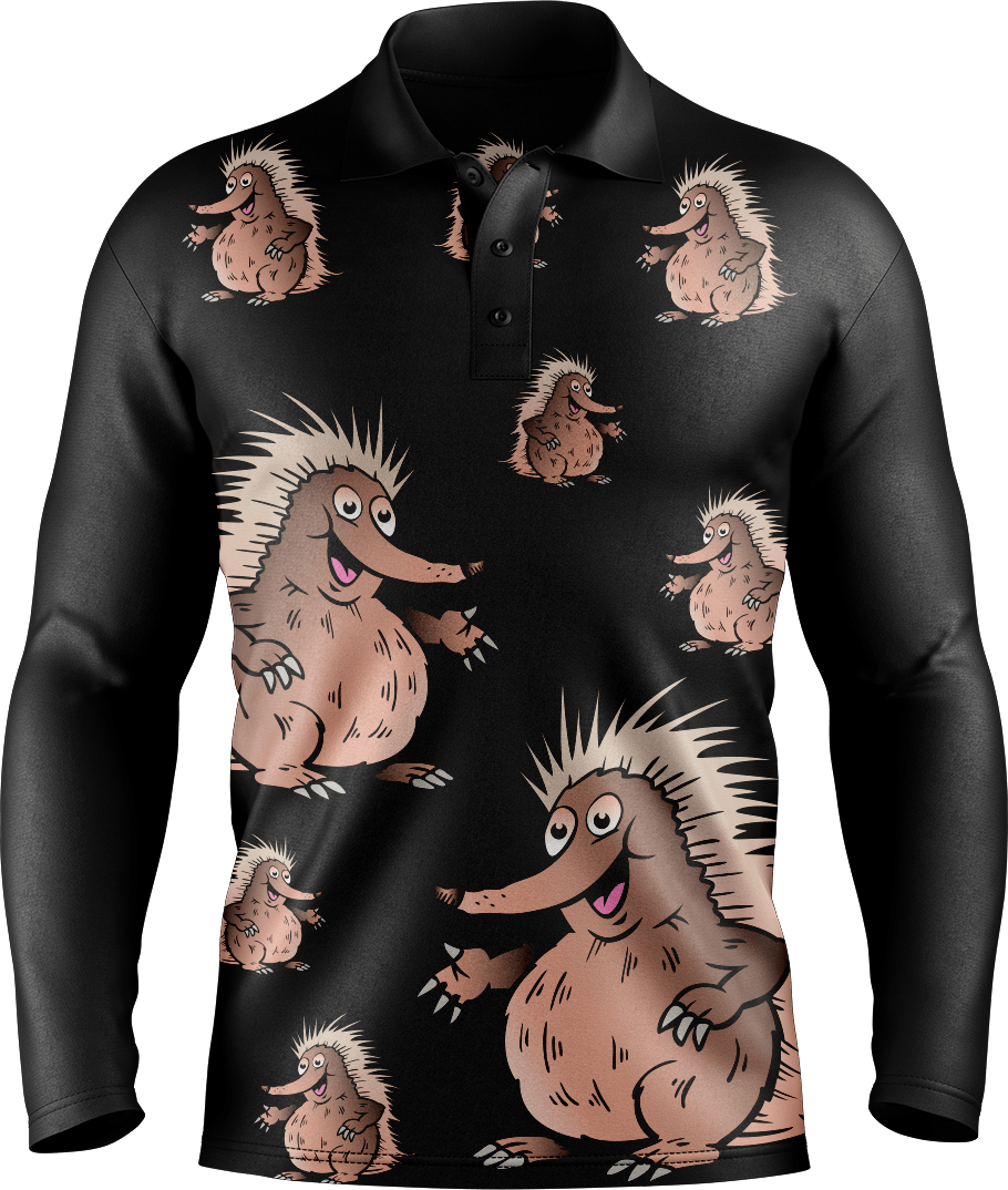 Spunky Echidna Men's Polo - fungear.com.au