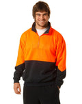 SW13A Hi Vis L/S windcheater collar
