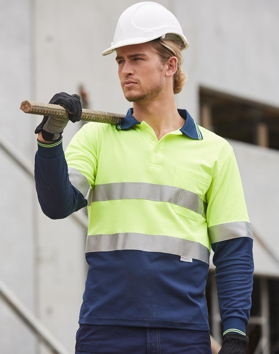 SW21A Men's Truedry Safety L/S 3M tape - kustomteamwear.com