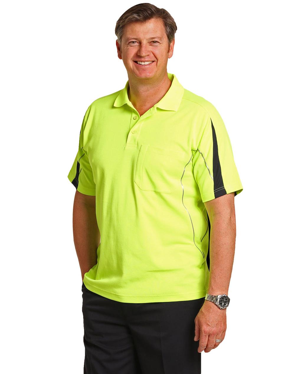 SW25A Men's Fashion Hi Vis S/S Polo - kustomteamwear.com