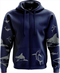 Swim with Sharks Full Zip Hoodies Jacket - fungear.com.au
