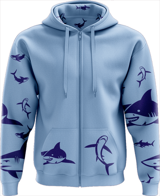 Swim with Sharks Full Zip Hoodies Jacket - fungear.com.au