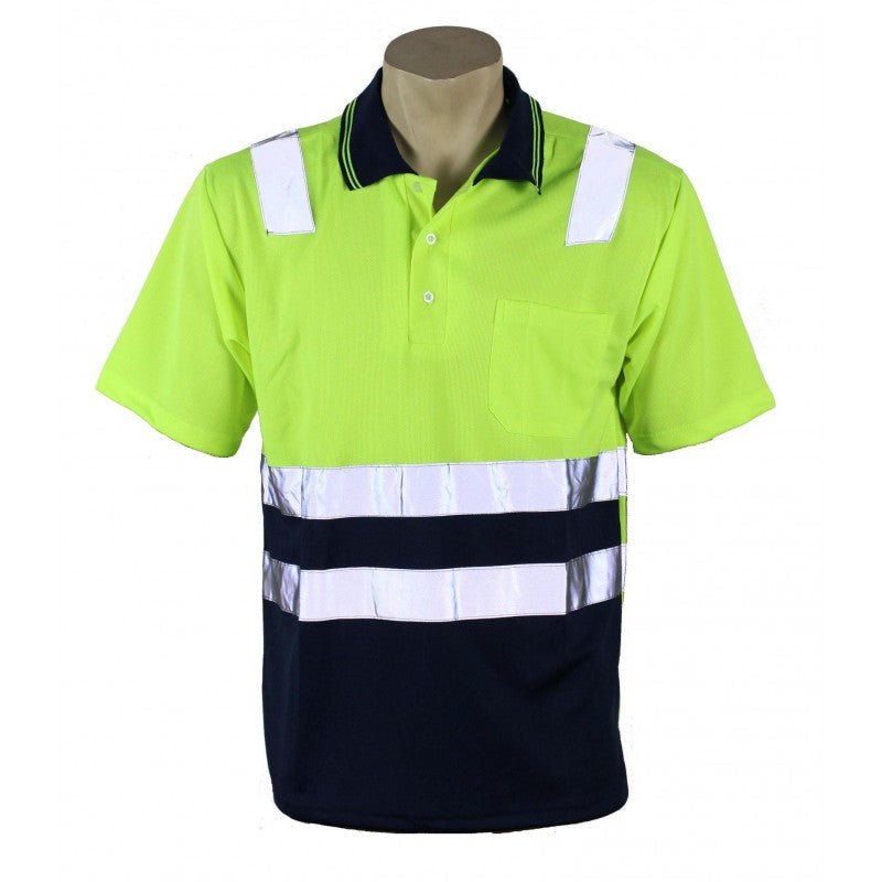 1315# TAPED HI VIS S/S POLO SHIRT - kustomteamwear.com
