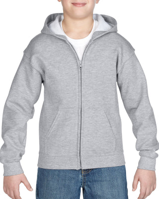Heavy Blend Youth Full Zip Hooded Sweatshirt