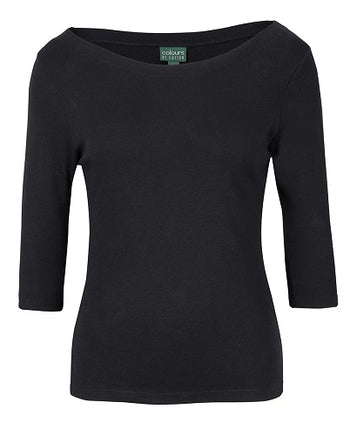 C OF C  LADIES L/S BOAT NECK TEE