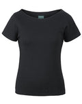C OF C  LADIES S/S BOAT NECK TEE