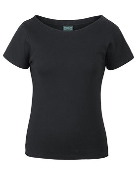 C OF C  LADIES S/S BOAT NECK TEE