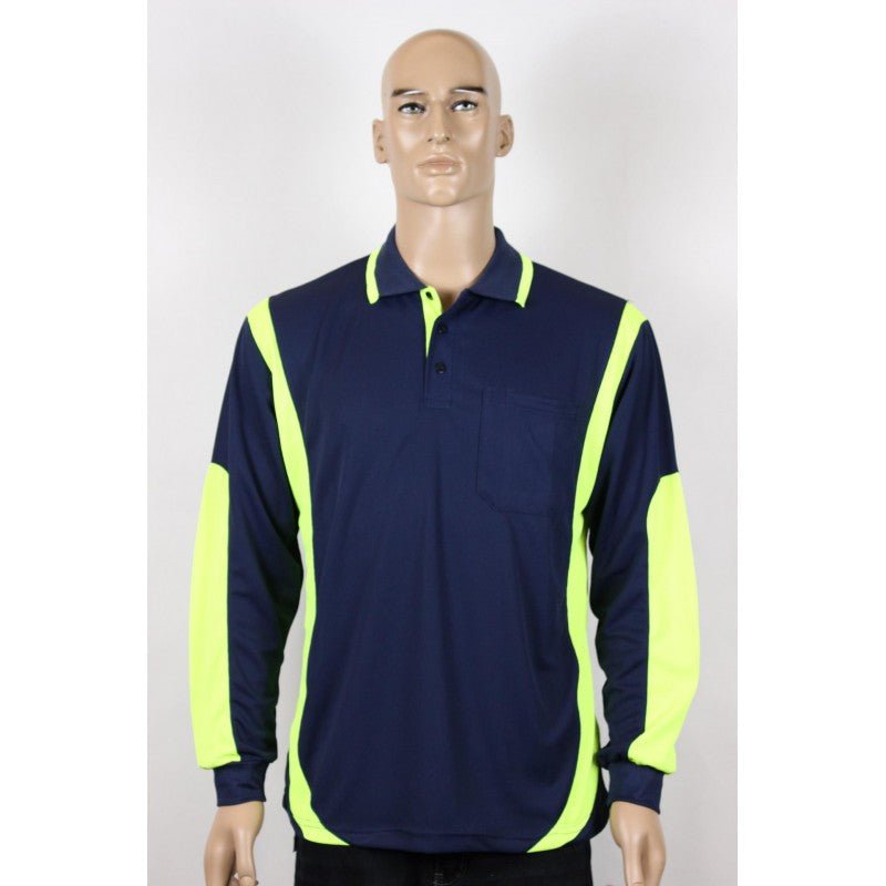 3055# HI VIS & WORK L/S POLO SHIRT - kustomteamwear.com