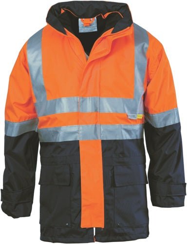 4 in 1 HiVis Two Tone Breathable Jacket with Vest and 3M R/Tape - kustomteamwear.com