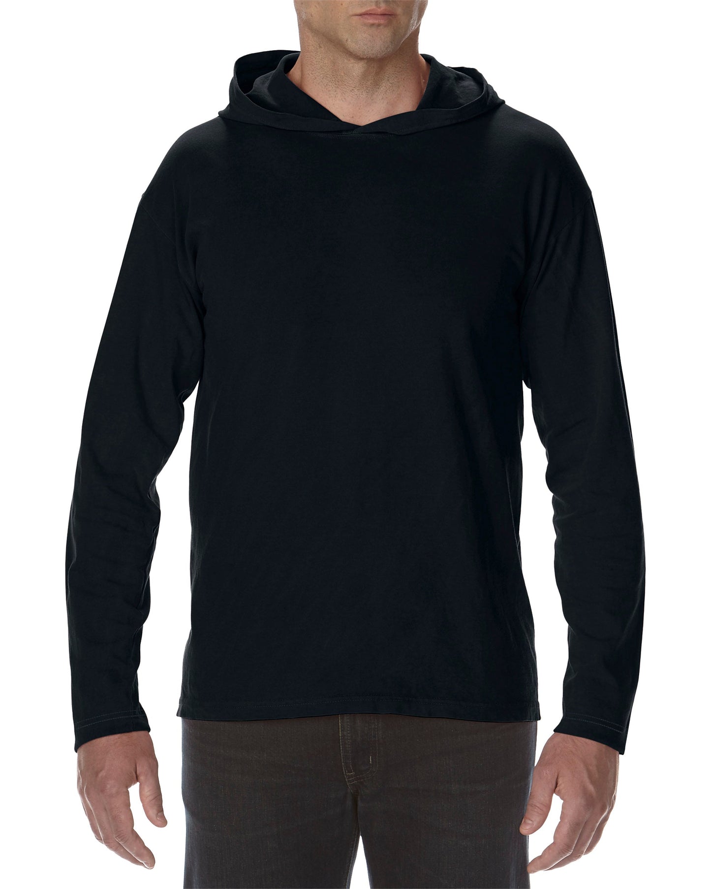 Adult Heavyweight Long Sleeve Hooded T-Shirt