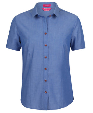 JB's LADIES CLASSIC S/S FINE CHAMBRAY
