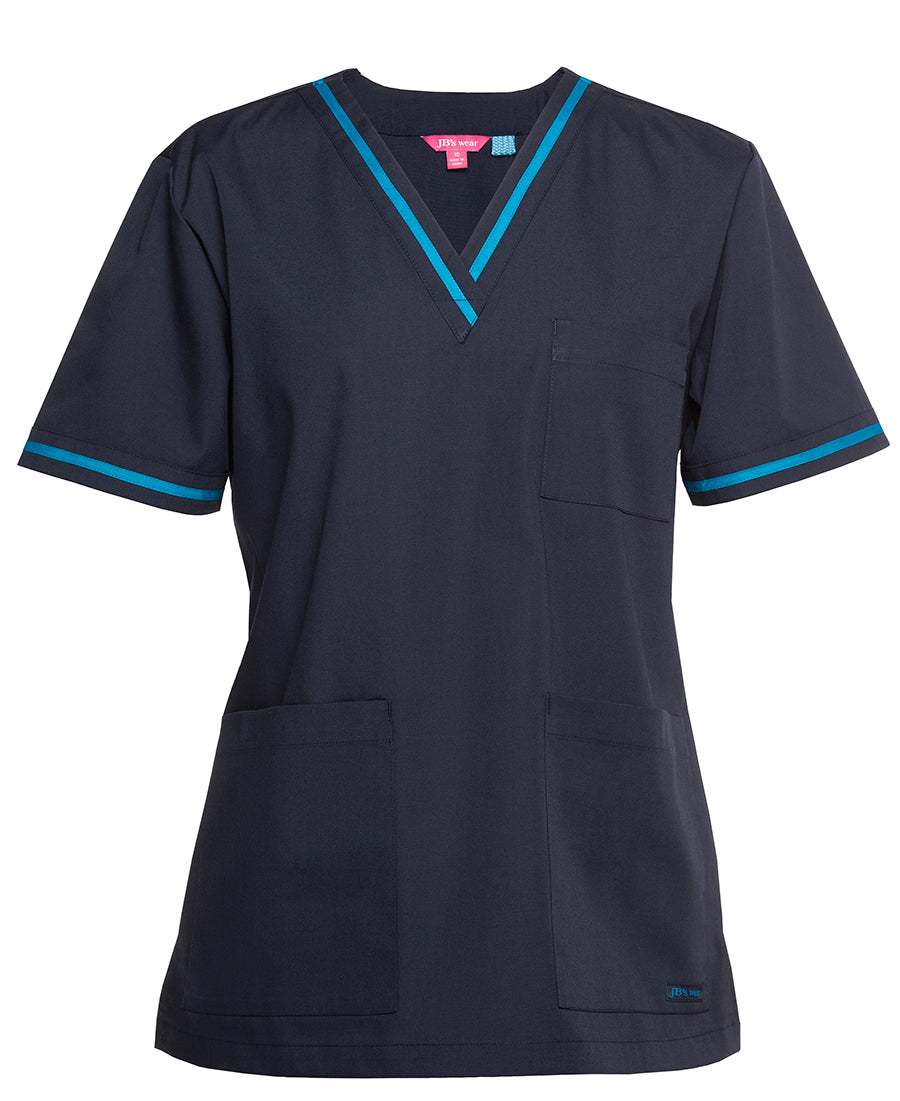 JB's CONTRAST LADIES SCRUBS TOP